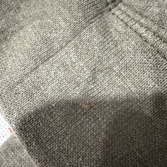 Carhartt Olive Green Pullover Hoodie with Yellow Sleeve Logo - Picture 4 of 5